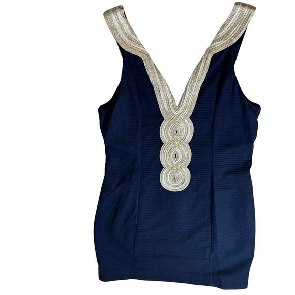 Lilly Pulitzer Valli Shift Dress In True Navy . Embellished Size 6 Rv $198 - Picture 10 of 16